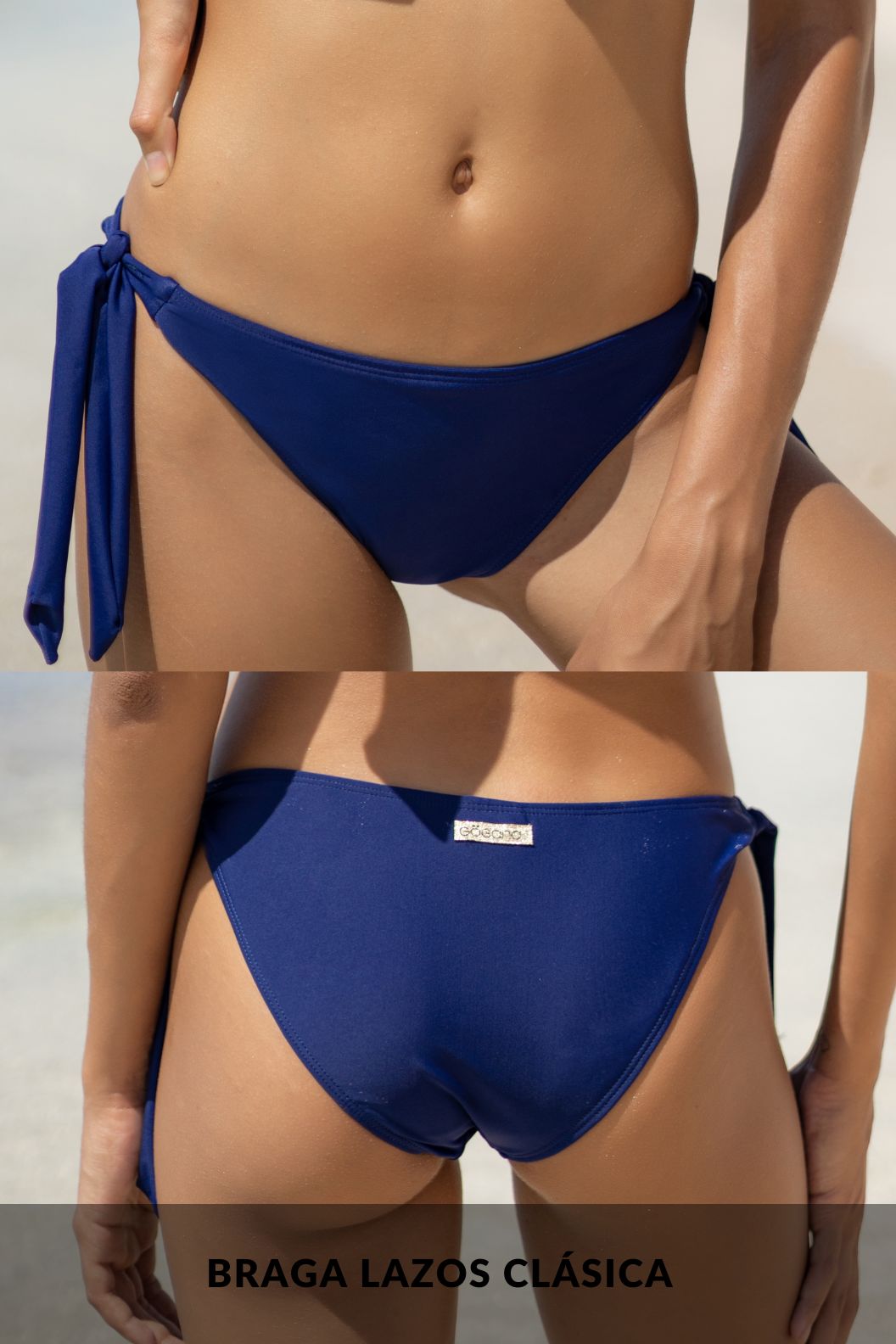 Bikini Asimétrico Volante Azul y Amarillo, Zahara