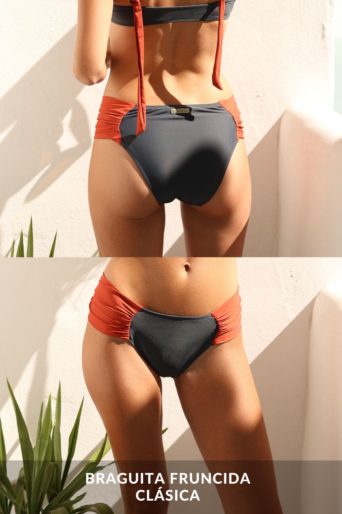 Bikini Gris, Blanco y Caldera Bandeau, Kenia