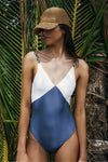 Bañador Azul y Blanco Mujer, Bolonia