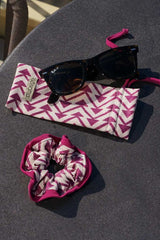 COLETERO FUCSIA GEOMETRICOS