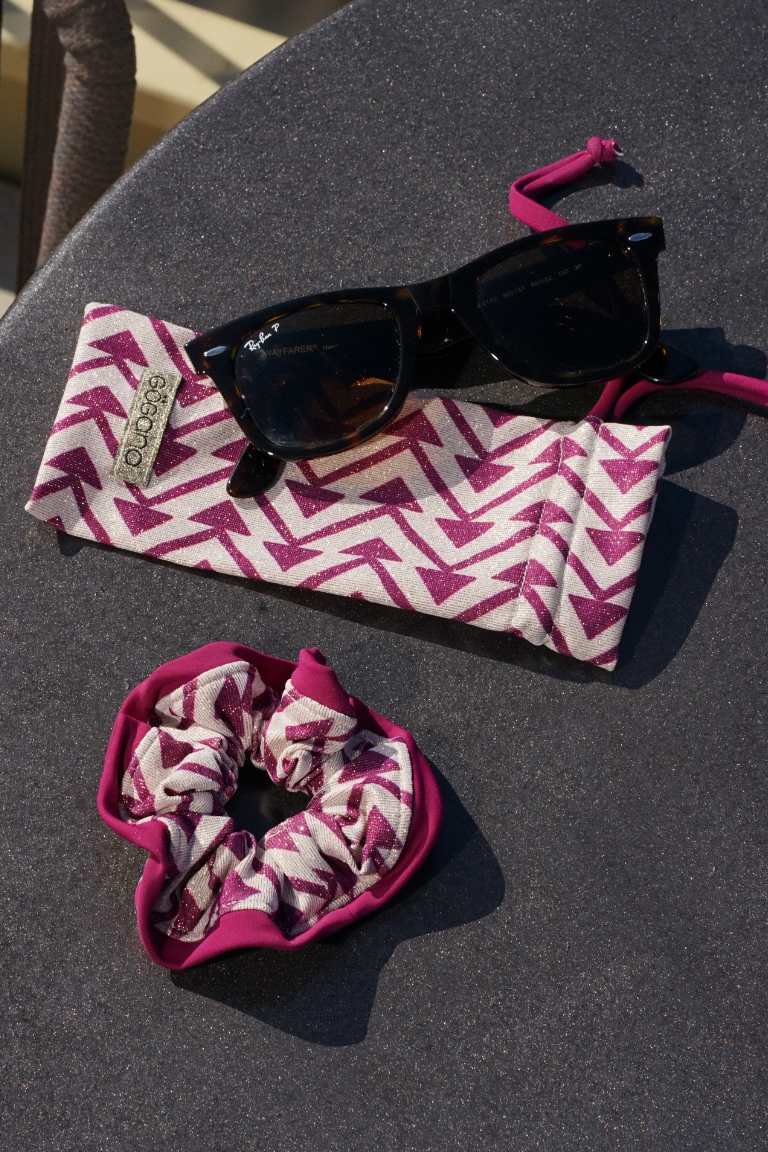 COLETERO FUCSIA GEOMETRICOS