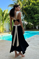 Vestido Falda Negra Multiposición, Mykonos