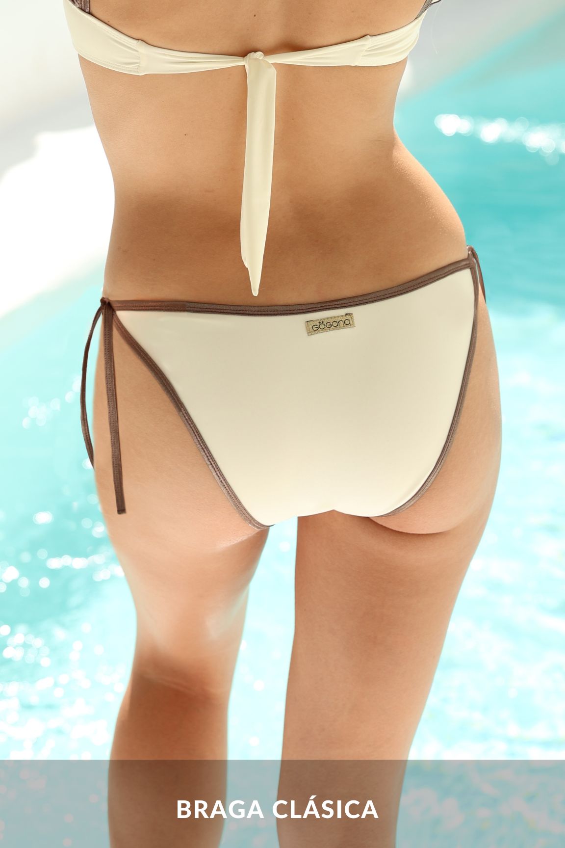 Bikini Blanco Triángulo Vivos Marrón, Bahamas