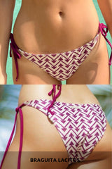 Bikini Triángulo Estampado Fucsia Geométrico, Menorca