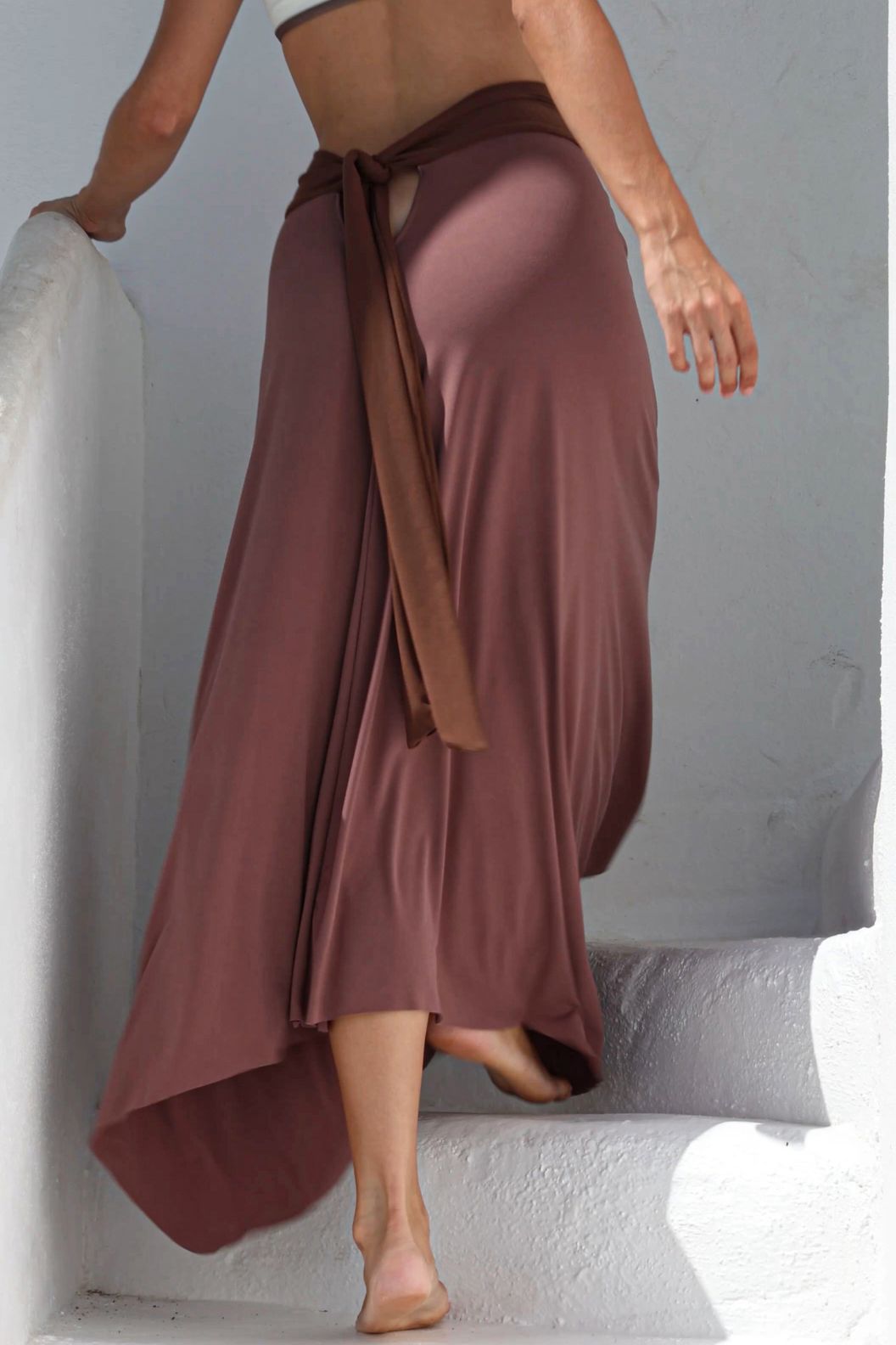 Vestido Falda Marrón Multiposición Mykonos, Gogana