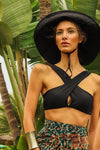 Top Bikini cruzado negro Habana