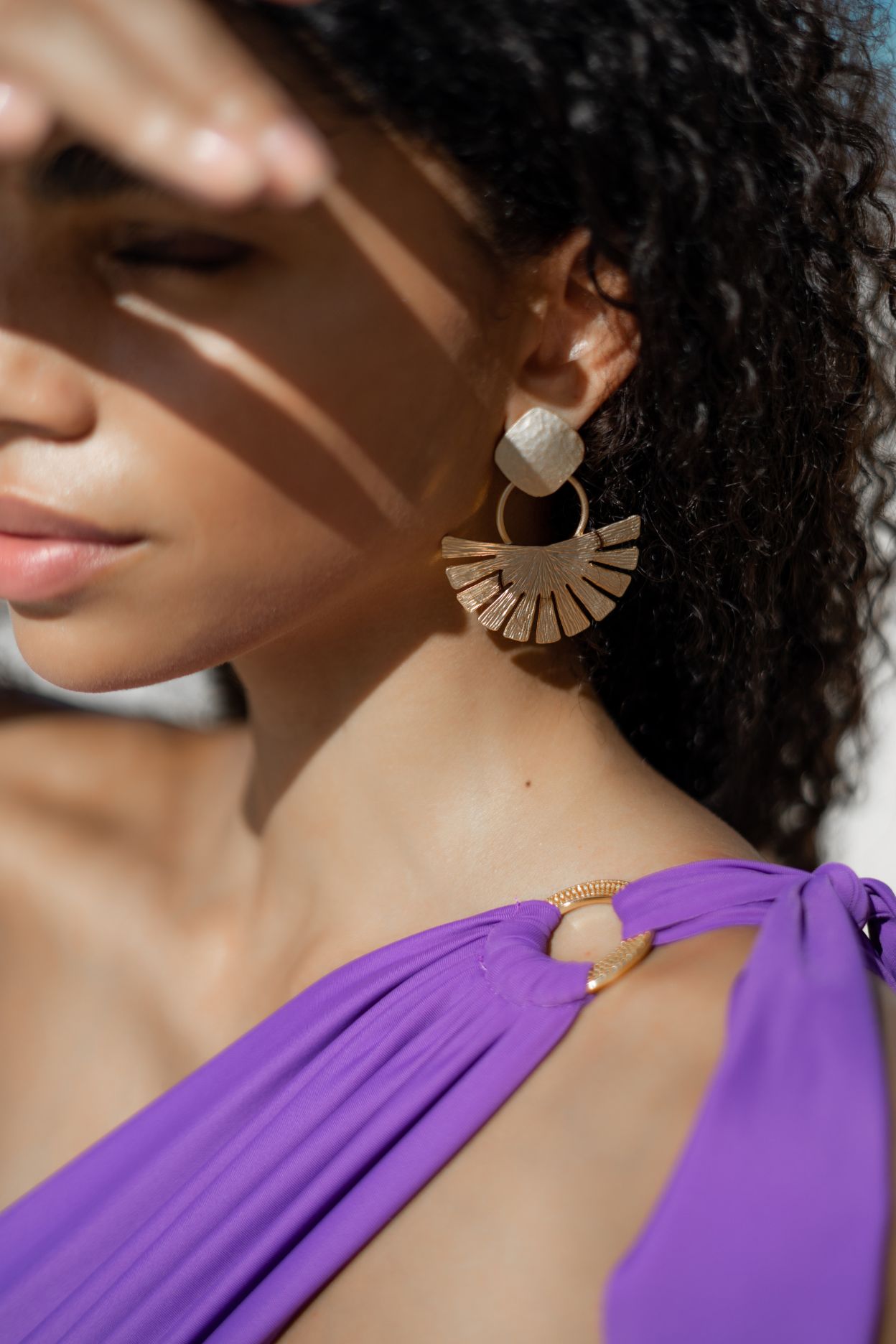 Bañador Morado Palabra de Honor Asimétrico, Santorini - Imagen 2